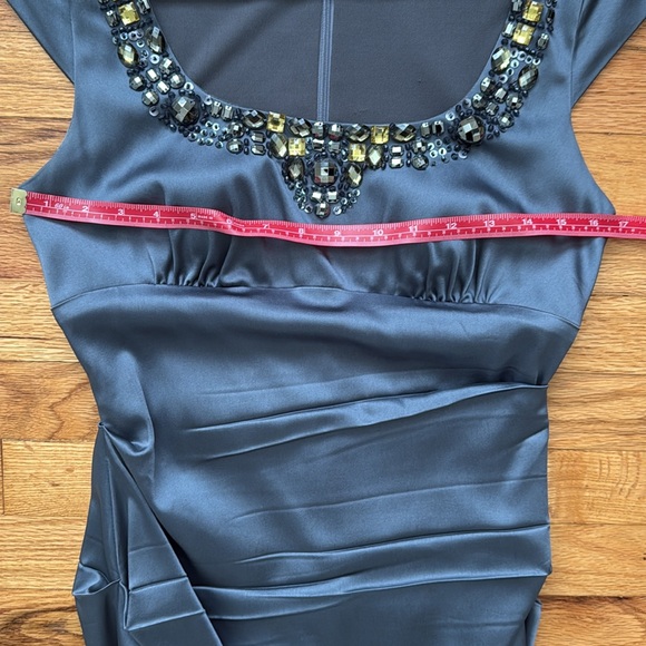 Bejeweled Grey Dress by Xscape Size 6 - Picture 5 of 5